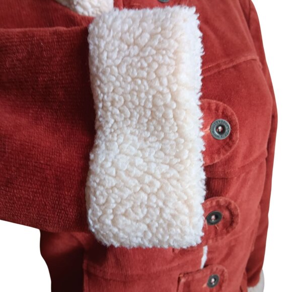 Women's Vintage Corduroy Jacket Pants Set 10 1970's Boho Fleece 30x31 Bootcut - Picture 7 of 11